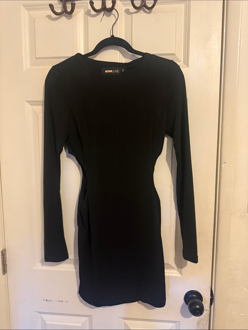 Fashion Nova Black Long Sleeve Bodycon Mini Dress